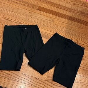 Two pairs of black ribbed biker shorts cat & jack large 10/12
